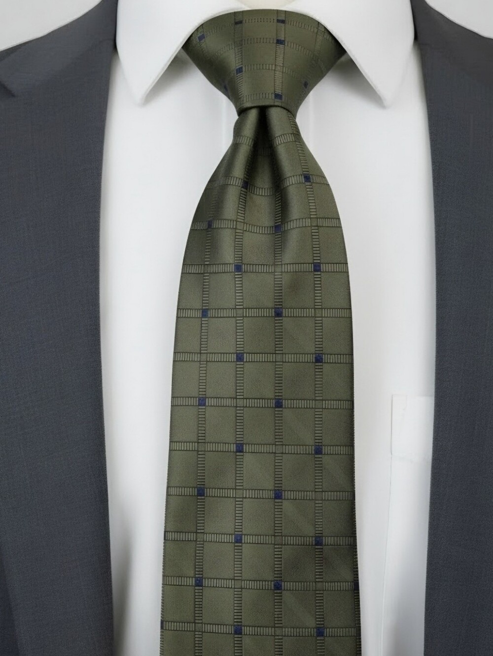 Izod Elegant Green Checkered Men's Tie